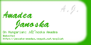 amadea janoska business card